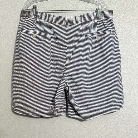 BROOKS BROTHERS Shorts Mens Size 38 Seersucker Bermuda Short Cotton Blue White - Picture 2 of 7